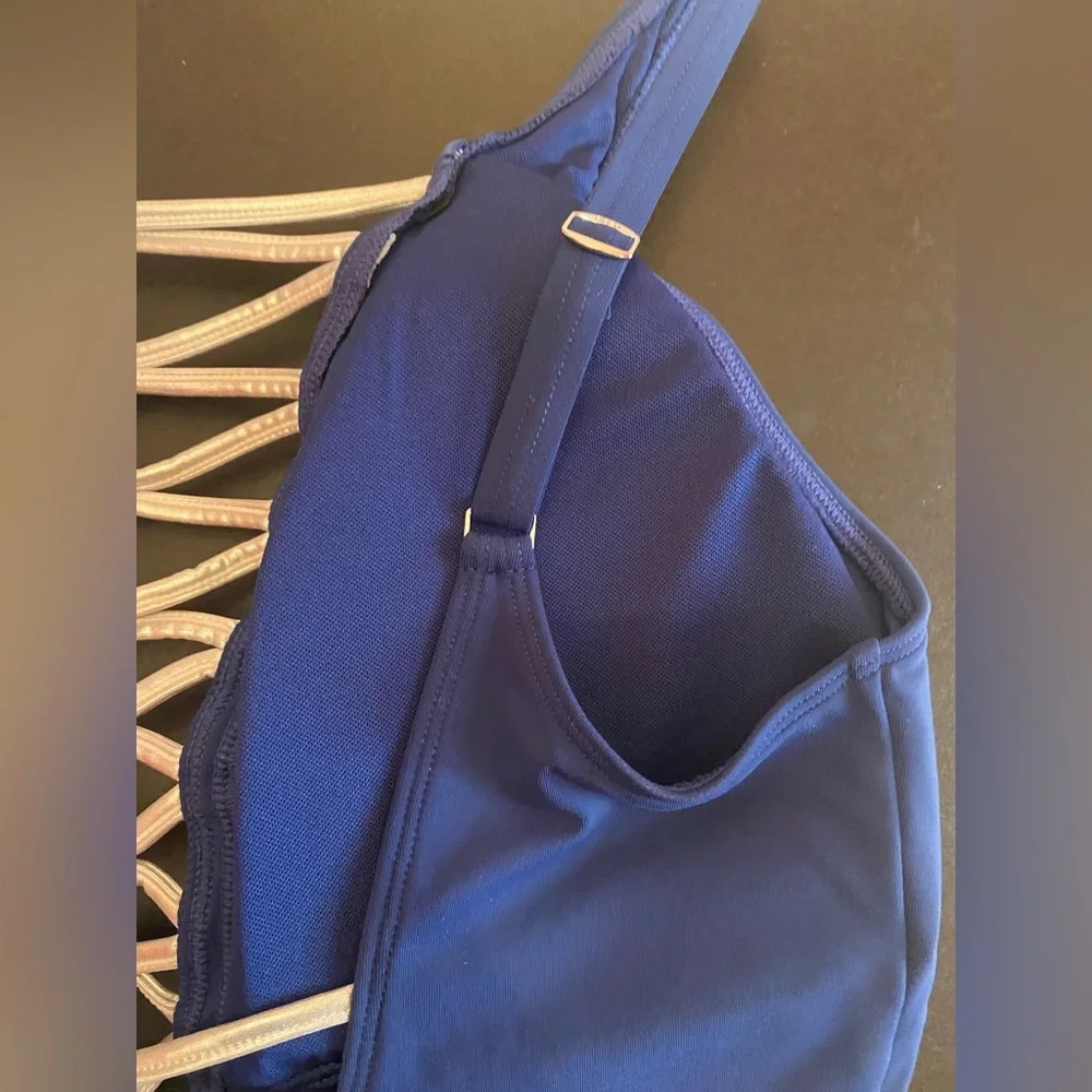 Bleu‎ Rod Beattie Blue Silver One Piece Swimsuit NWT $109 Retail